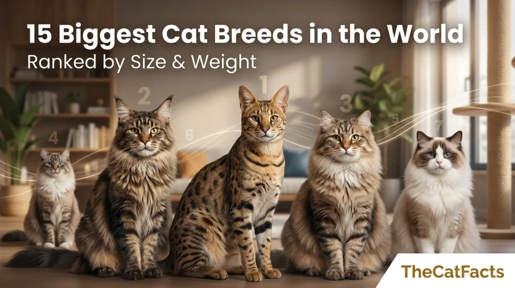 15 Biggest Cat Breeds in the World Ranked by Size & Weight