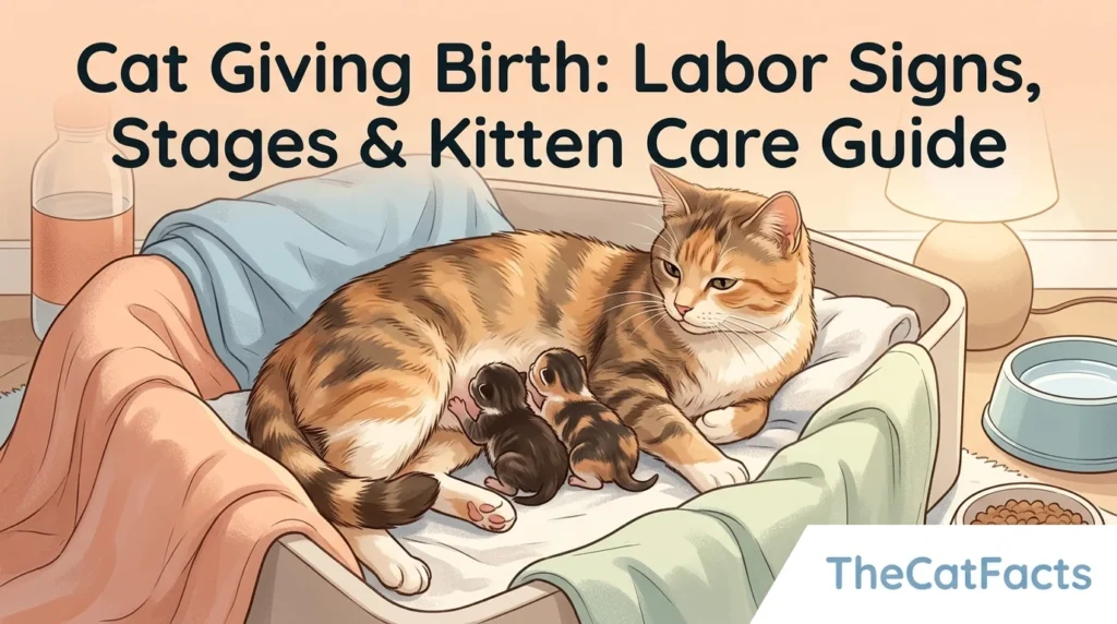 Cat Giving Birth Labor Signs, Stages & Kitten Care Guide