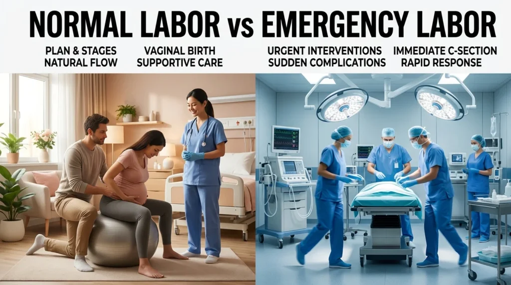 Normal Labor vs Emergency Labor
