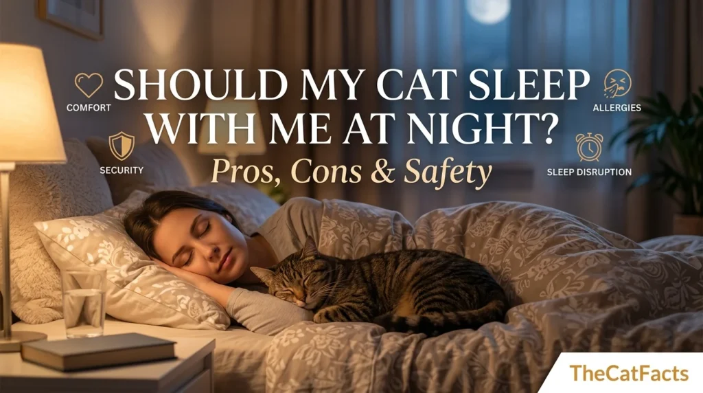 Should My Cat Sleep With Me at Night? Pros, Cons & Safety