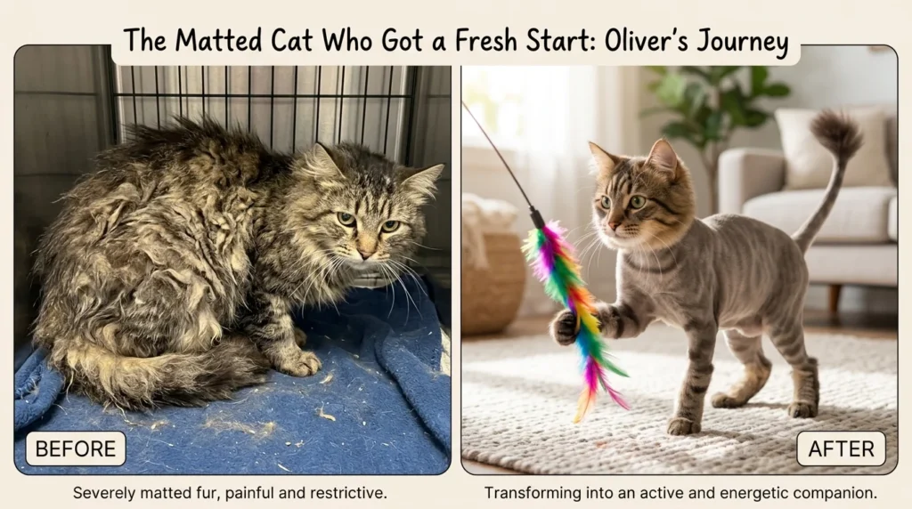 The Matted Cat Who Got a Fresh Start